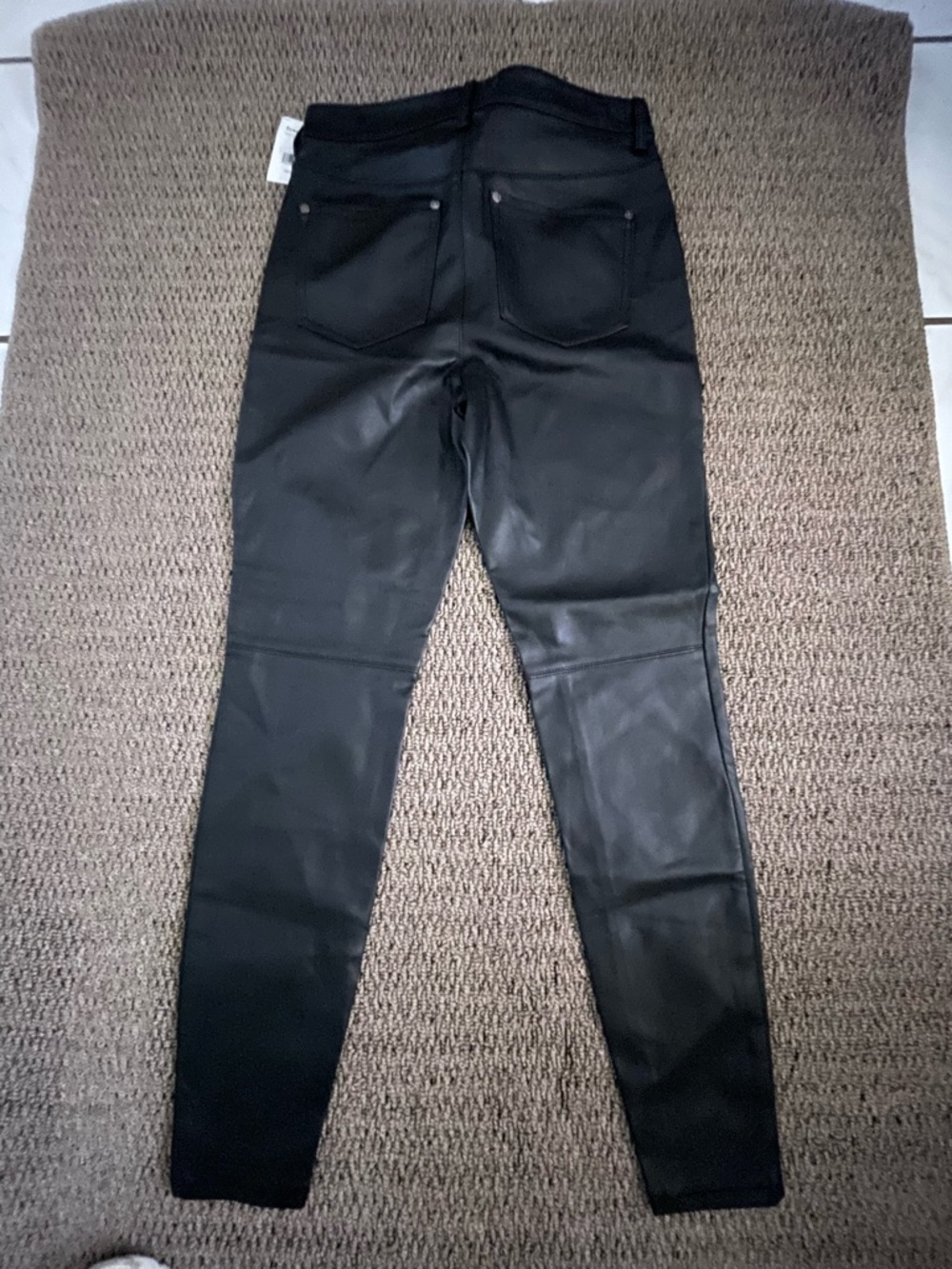 Free People Black Vegan Leather High-Rise Pants - Picture 3 of 10